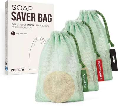 Produktbild von Seifensäckchen 3 Stück, mintgrün, Mesh, für Dusche