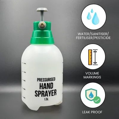 Produktbild von Famanu Drucksprüher 1,5 Liter - Multifunktionale Sprühflasche für Garten, Haushalt und Labor
