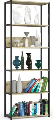 Produktbild von Akord Industrieschrank Artisan Schwarz/Artisan-Eiche 70X32X192 Cm
