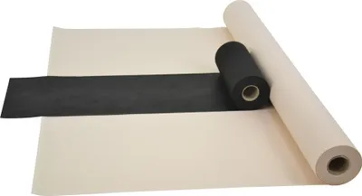 Produktbild von Sensalux Kombi-Set 1 Tischdeckenrolle 1,5m x 25m creme + Tischläufer 30cm schwarz