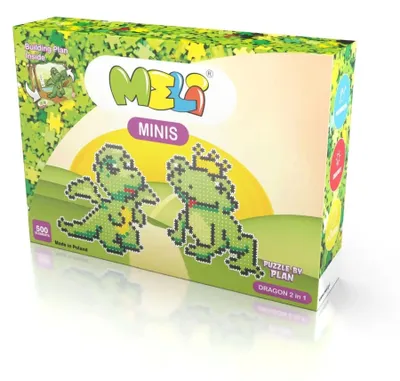 Productafbeelding van Klocki Meli Minis Dragon 2-in-1, 500 onderdelen - set voor kinderen vanaf 3 jaar