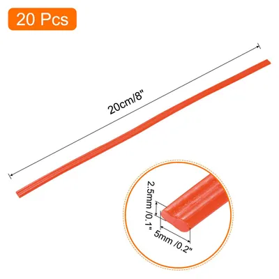 Produktbild von 20 Stš¹ck 200mm Kunststoff Schwei?st?be PE Schwei? Draht Kunststoff Schwei?en Schwei? Streifen fš¹r Plastik Schwei?ger?t Schwei?reparatur Rot