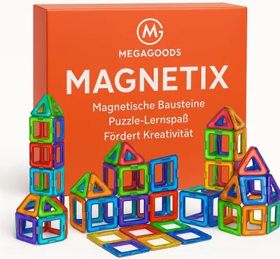 Zdjęcie produktu dla Magnetyczne klocki konstrukcyjne dla dzieci zestaw puzzli do nauki zabawy PL.