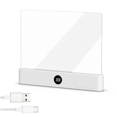 Immagine prodotto di Lampada da lettura USB dimmerabile, lampada da lettura wireless in acrilico trasparente, lampada da letto - BOOKLED