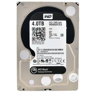 Obrázok produktu pre Western Digital Black, 4 TB, 7200 ot/min, 64 MB, 3.5", Serial ATA III