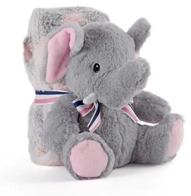 Productafbeelding van Perletti Allie Olifant - Pluche knuffel, 22 cm, ideaal om mee te knuffelen en als decoratie