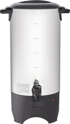 Immagine prodotto di SucceBuy - Caffettiera professionale, 50 tazze, acciaio inossidabile, grande erogatore, 1000 W, 220 V, macchina da caffè elettrica per una preparazione rapida, bollitore con cavo di alimentazione staccabile, argento