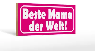 Produktbild von Holzschild Beste Mama der Welt, 27 x 10 cm, Holzschilder Mami