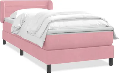 Zdjęcie produktu dla Łóżko Kontynentalne Z Materacem, Różowe, 90X210 Cm Lumarko!