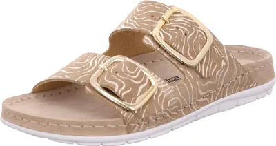Produktbild von Rohde Damen Pantolette Veloursleder goldene Schnalle Rodigo-D 5878, Größe:37 EU, Farbe:Braun