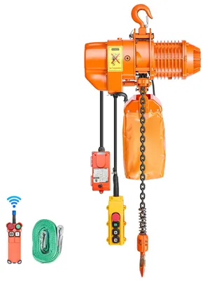 Produktbild von Elektrischer Kettenzug - Elektrokettenzug - 500 kg, 6 m Hubhöhe - 3-Phasen-Motor - Funkfernbedienung 100 m - Kabelfernbedienung 4,5 m - G80-Lastkette - Not-Aus