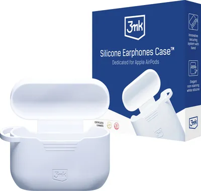 Produktbild von 3mk Silicone Schutzhülle für AirPods Case Weiss