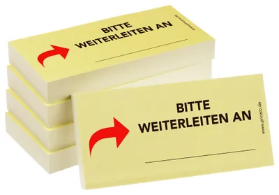 Produktbild von PRICARO Haftnotizen "Bitte weiterleiten an", 100 Blatt, 5 Stück