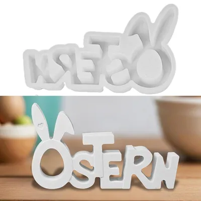 Produktbild von Silikonform Osterhase Gießform für Gips und Epoxidharz 3D-Dekoration