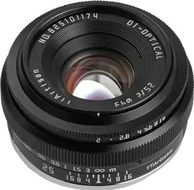 Zdjęcie produktu dla Stała ogniskowa, 25 mm F2, Kompatybilny z różnymi aparatami bezlusterkowymi, Czarny, Fuji