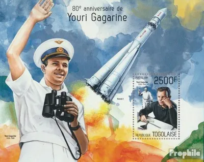 Produktbild von Briefmarken Togo 2014 Mi Block 968 (kompl. Ausgabe) postfrisch Yuri Gagarin