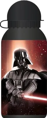 Produktbild von Kinder Trinkflasche Star Wars ALU schwarz 400 ml Kunststoffkappe + Spender