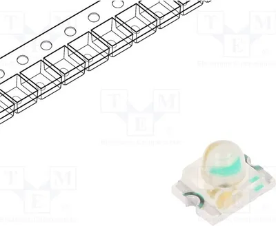 Obrázok produktu pre 5 LED, 1600 ÷ 2800 mcd, 3,2 x 2,4 x 2,4 mm, SMD, 20°, oranžová, 1209, 2 ÷ 2,5 V, KP224SEC, LED diódy