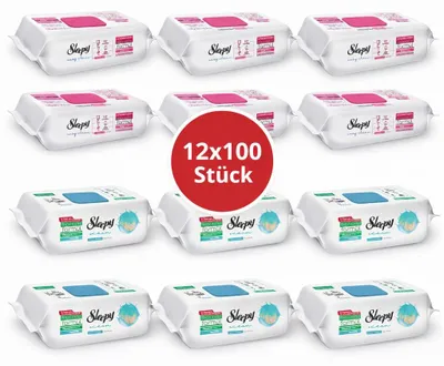 Obrázek produktu pro Čisticí ubrousky Sleepy Easy Clean – 6x100 Lilium + 6x100 Ocean | Hygiena pro domácnost
