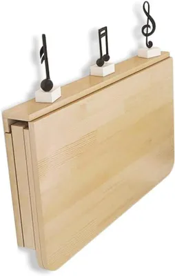 Produktbild von Famanu Wandklapptisch aus Massivholz - Schwebender Tisch für Küche, Kinderzimmer oder Esszimmer - 80 x 50 x 33 cm