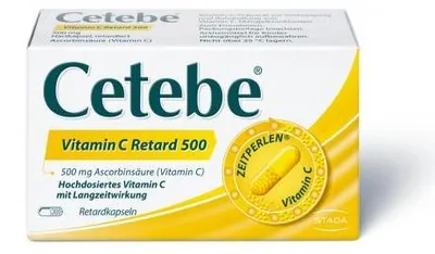 Zdjęcie produktu dla Cetebe Vitamin C Retard Capsules 500 mg 180 kapsułek