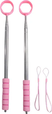 Produktbild von 2 Stück Teleskop-Ball-Retriever aus Edelstahl, leicht, Greifer, Picker, Kurszubehör, Rosa