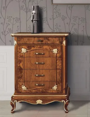 Produktbild von Casa Padrino Luxus Barock Kommode mit 5 Schubladen Braun / Gold H. 105 cm -  Italy