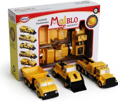Produktbild von Popular Playthings Mix or Match Vehicles Construction, Fahrzeug-Set, 3 Jahr(e), Schwarz, Gelb