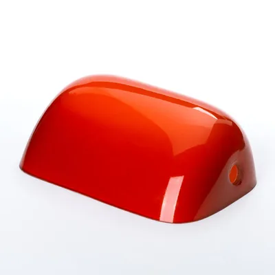 Image de Petit verre de rechange Bankers Lampe Lampe de banquier Verre de lampe, lampe de table, 150x90x60mm, rouge