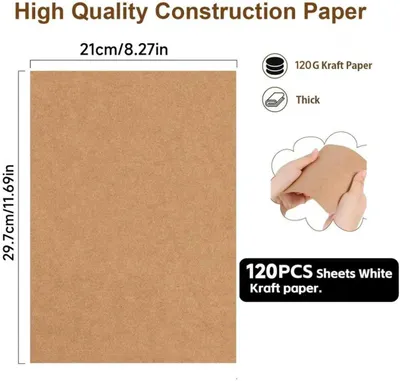 Obrázok produktu pre Kreatívny papier A4, 120 listov, 120 g/m², hnedý, pre kreatívne projekty