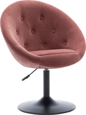 Produktbild von Duhome klubové křeslo lounge chair výškově nastavitelné koktejlové křeslo toaletní židle v sametové barvě, růžové