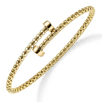 Produktbild von Armspange offener Armreif 55x48mm Armband aus 585 Gold Gelbgold Breite 3mm