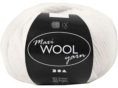 Produktbild von Wolle, L 125 M, Naturweiß, 100 g/ 1 Knäuel [HOB-447401]