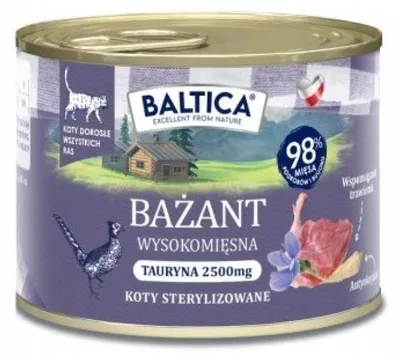 Zdjęcie produktu dla Mokra karma dla kota BALTICA Smaki regionu Monoproteinowa Bażant 185g