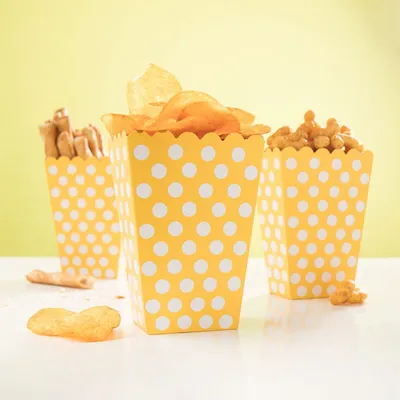 Produktbild von Snackbox Dots 8Stk./9x14cm Gelb