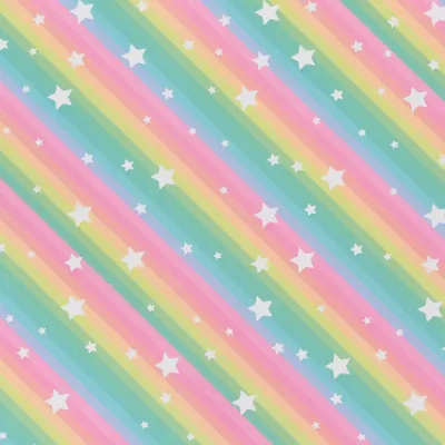 Produktbild von Geschenkpapier Regenbogen mit Stern Motiv 70cm x 2m Rolle Bunt