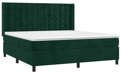Productafbeelding van vidaXL Boxspringbed met matras, donkergroen, 160x200 cm, fluweel