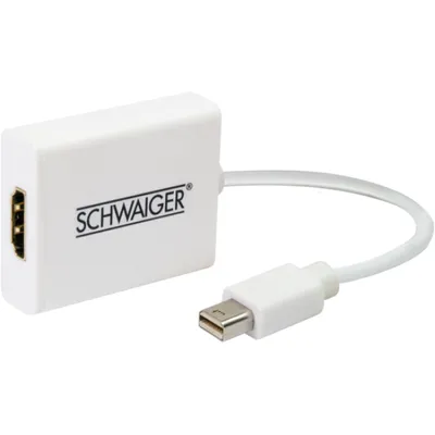 Produktbild von Schwaiger Mini DisplayPort/HDMI 0.15m, 0,15 m, Mini DisplayPort, HDMI Typ A (Standard), Männlich, Weiblich, 1920 x 1080 Pixel