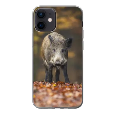 Produktbild von MuchoWow® Handyhülle Schutzhülle Hülle für iPhone 12 Wildtier - Wald - Herbst Silikon Softcase Handy Hülle - Schutzhülle