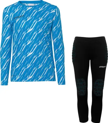 Zdjęcie produktu dla Uhlsport Progressive Goalkeeper Set Junior - cyjan/biały, Rozmiar:140