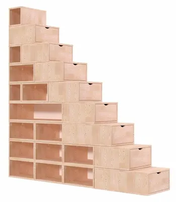 Immagine prodotto di Scaffale a gradini 225 cm - Grezzo (senza vernice)