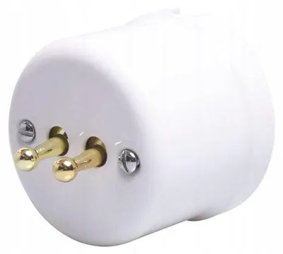 Produktbild von JLM LUX RETRO Keramik-Steckdose Aufputz Weiß