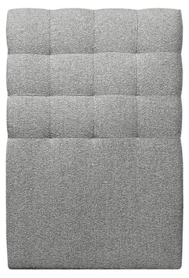 Produktbild von Kopfteil gepolstert - Gesteppt – grauer Bouclé-Stoff - 90 cm