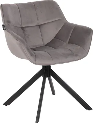 Produktbild von Stuhl HLO-CP143 Samt  grau