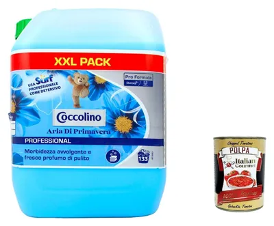 Produktbild von Coccolino Aria di Primavera Ammorbidente Professionale, Spring Air Professional Weichspüler, 10 Liter+ Italian Gourmet polpa 400g