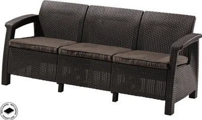 Obrázok produktu pre Keter Záhradný nábytok Keter Corfu love seat max trojsedačková pohovka hnedá KT-610376