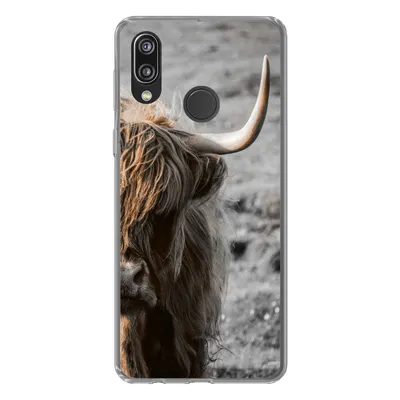 Produktbild von MuchoWow® Handyhülle Schutzhülle Hülle für Huawei P20 Lite (2020) Schottische Highlander - Kühe - Natur Silikon Softcase Handy Hülle - Kartenhalter