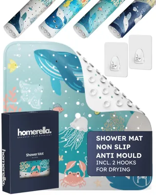Imagen del producto de Alfombrilla antideslizante para ducha, de 53x53 cm, impermeable, para el baño