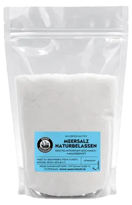 Produktbild von Meersalz naturbelassen, gemahlen, Salz zum Kochen, 2,5kg