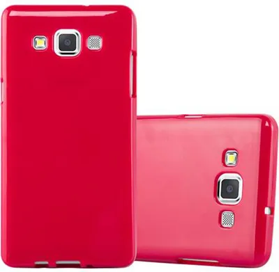 Produktbild von Cadorabo Schutzhülle für Samsung Galaxy A5 2015 Hülle in Rot TPU Etui Hülle Case Cover